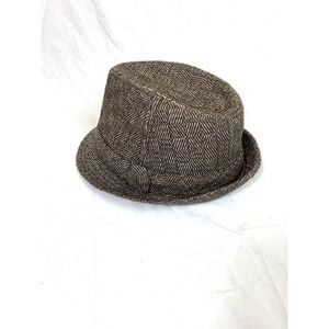 Rivingson & Mott Brown Wool Blend Tweed Hat